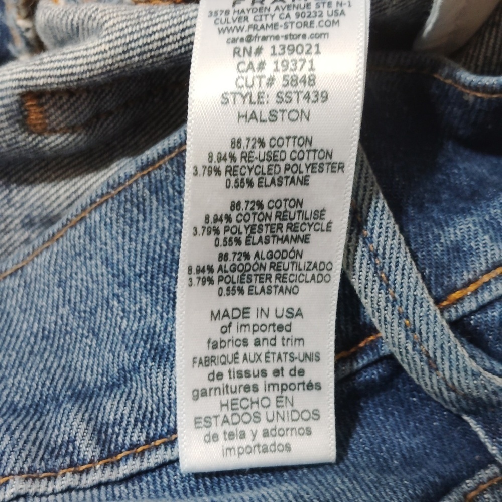 Frame Le Sylvie Slender Straight Leg High Rise Heritage Jeans Size 23 - Picture 6 of 6